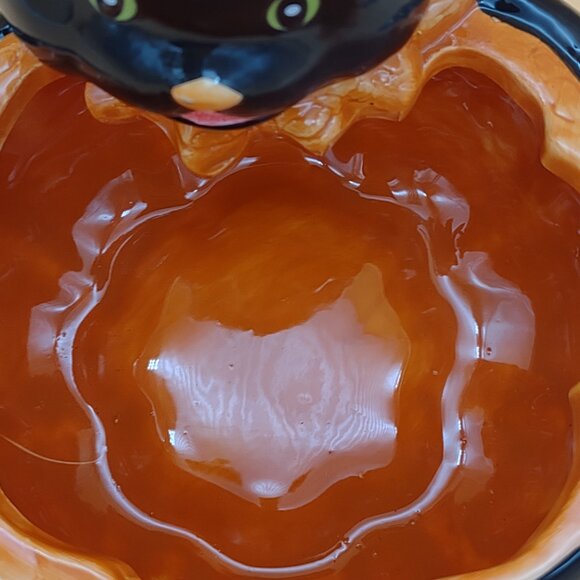 Halloween clown kitty glass dish - Picture 3 of 3